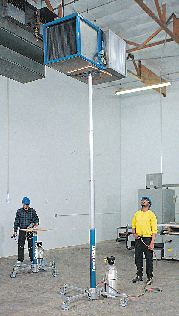 Takplateheis luftdrevet < 150 kg løftehøyde < 6 m